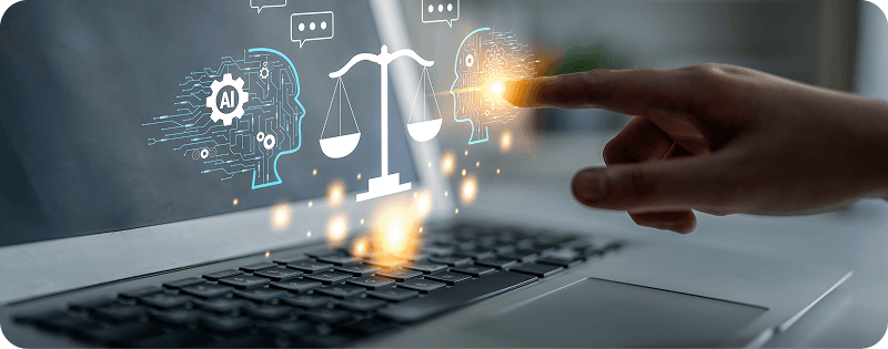 AI automation on laptop - digital innovation and smart business tools